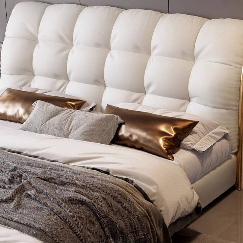Glam Upholstered Storage Bed with Tufted Headboard and Lift-Up Base