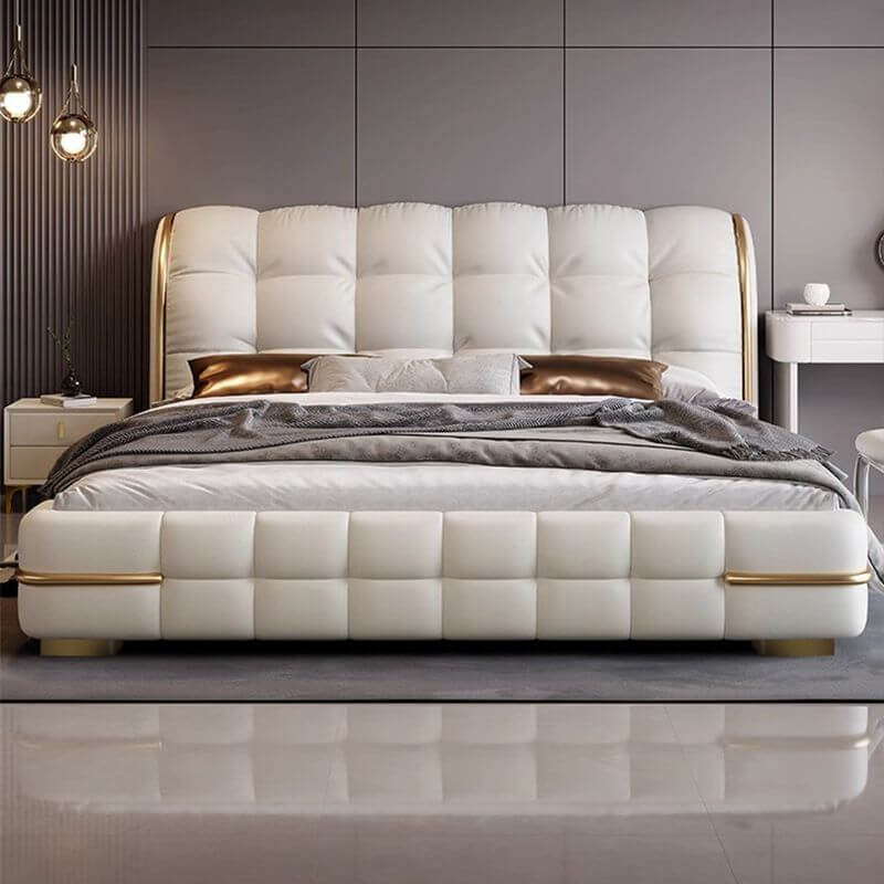 Glam Upholstered Storage Bed with Tufted Headboard and Lift-Up Base Main Product Image Main image