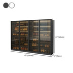 Glam White Shoe Cabinet with Frosted Glass Doors & LED Lighting Dimensions