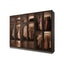 Glass Front Gray Wardrobe Armoire Series With Soft-Close Storage