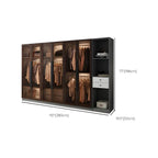 Glass Front Gray Wardrobe Armoire Series With Soft-Close Storage Dimensions