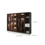 Glass Front Gray Wardrobe Armoire Series With Soft-Close Storage Dimensions