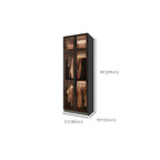 Glass Front Gray Wardrobe Armoire Series With Soft-Close Storage Dimensions