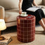 Glazed Ceramic Drum Side Table Series With Geometric and Openwork Forms