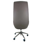 Glide High-Back Leather Office Chair with Dual-Tone Upholstery