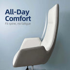Glide High-Back Leather Office Chair with Dual-Tone Upholstery