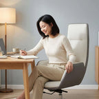 Glide High-Back Leather Office Chair with Dual-Tone Upholstery