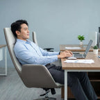 Glide High-Back Leather Office Chair with Dual-Tone Upholstery