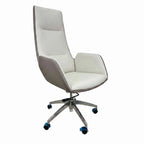 Glide High-Back Leather Office Chair with Dual-Tone Upholstery Main Product Image
