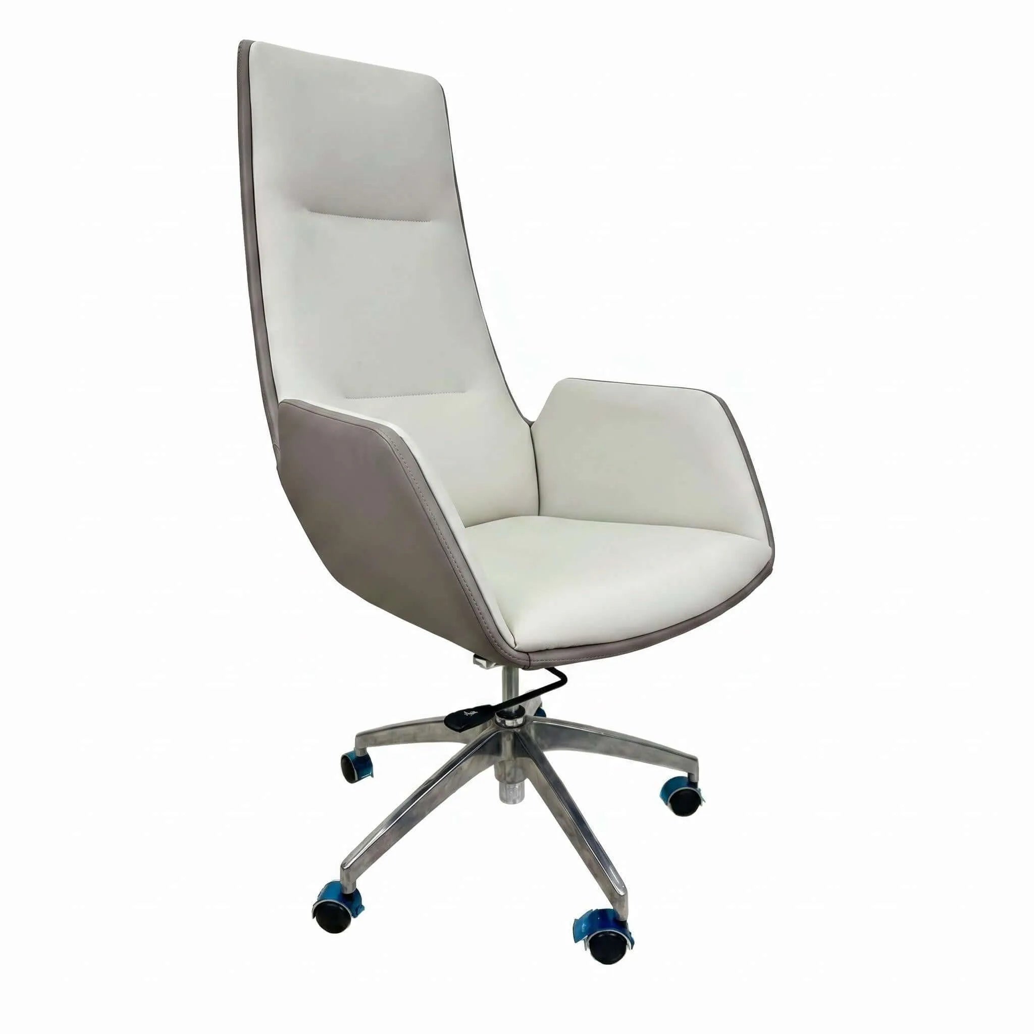 Glide High-Back Leather Office Chair with Dual-Tone Upholstery Main Product Image Image principale du produit