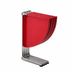 Glossy Red/Black/White/Blue Extendable Table With Hidden Casters and Sculptural Form