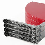 Glossy Red/Black/White/Blue Extendable Table With Hidden Casters and Sculptural Form