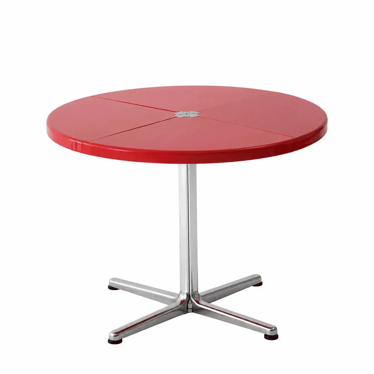 Glossy Red/Black/White/Blue Extendable Table With Hidden Casters and Sculptural Form