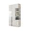 Glossy White Wall-Mounted Wardrobe System With Display Shelves
