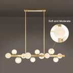 Gold 12-Light Modern Globe Kitchen Island Pendant Light