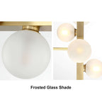 Gold 12-Light Modern Globe Kitchen Island Pendant Light