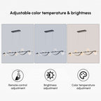 Gold and Black Modern Linear Ceiling Light with Adjustable Height