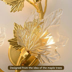 Gold Flush Mount Wall Light with Clear Glass Shades, 3-Light Modern Design