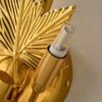 Gold Flush Mount Wall Light with Clear Glass Shades, 3-Light Modern Design