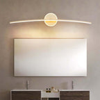 Gold Modern Aluminum 2-Light Flush Mount LED Wall Light