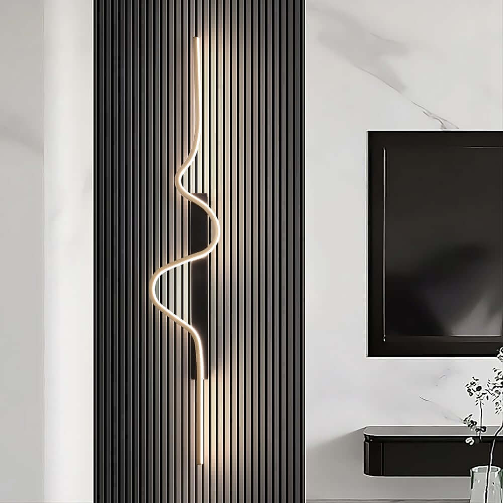 Gold Modern Armed Sconce Wall Light with Tri-Color LED Ambiance Image secondaire du produit