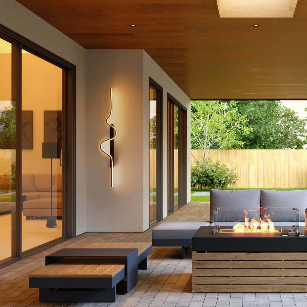 Gold Modern Armed Sconce Wall Light with Tri-Color LED Ambiance