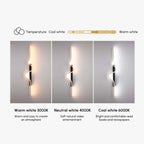 Gold Modern Armed Sconce Wall Light with Tri-Color LED Ambiance