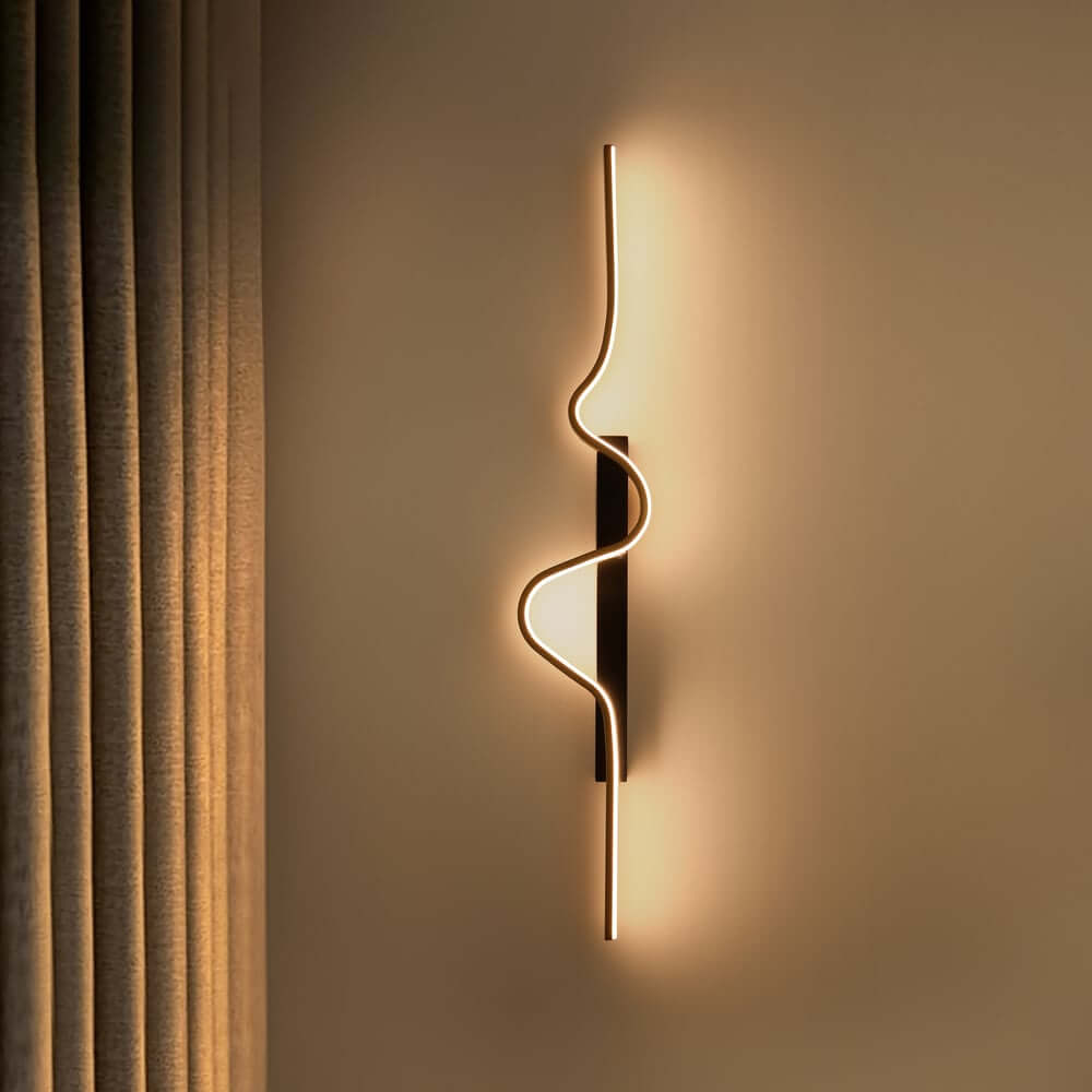 Gold Modern Armed Sconce Wall Light with Tri-Color LED Ambiance Main Product Image Image principale du produit