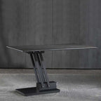 Golden Black Adjustable Height Rock Slab Coffee Table