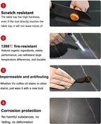 Golden Black Adjustable Height Rock Slab Coffee Table