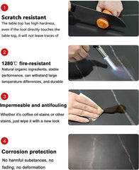 Golden Black Adjustable Height Rock Slab Coffee Table