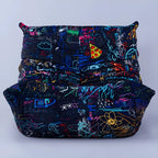 Graffiti Velvet Togo Sofa Caterpillar Chair for Artistic Living Rooms
