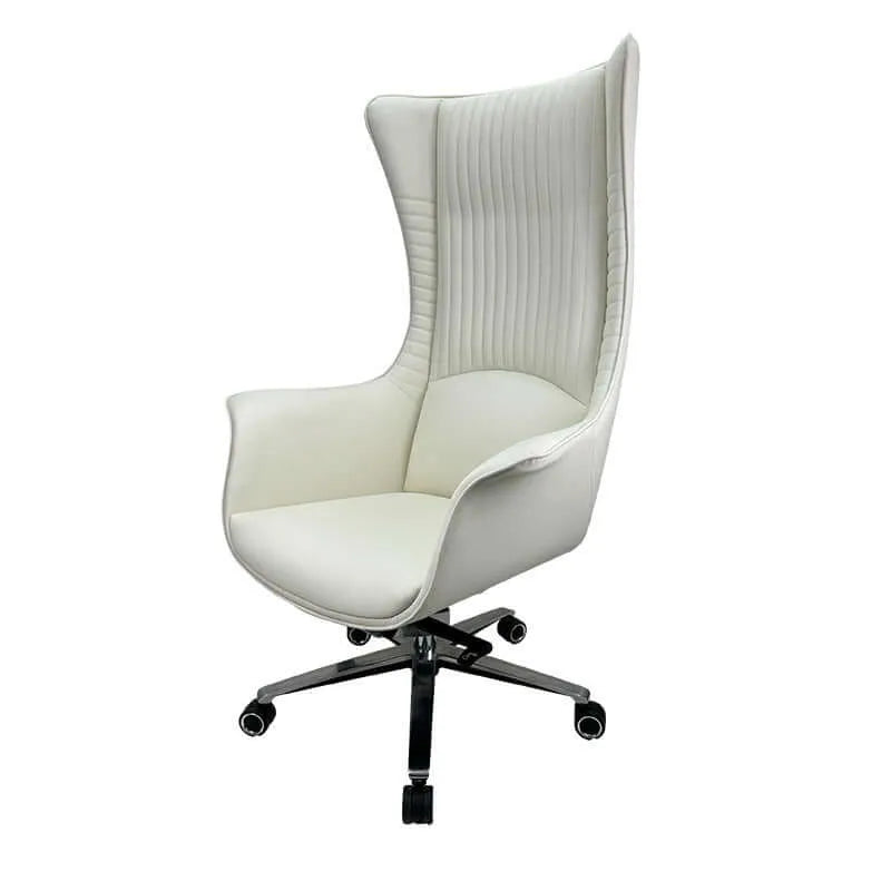 Grand High-Back Leather Office Chair with Ergonomic Support Image secondaire du produit