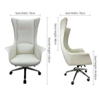 Grand High-Back Leather Office Chair with Ergonomic Support