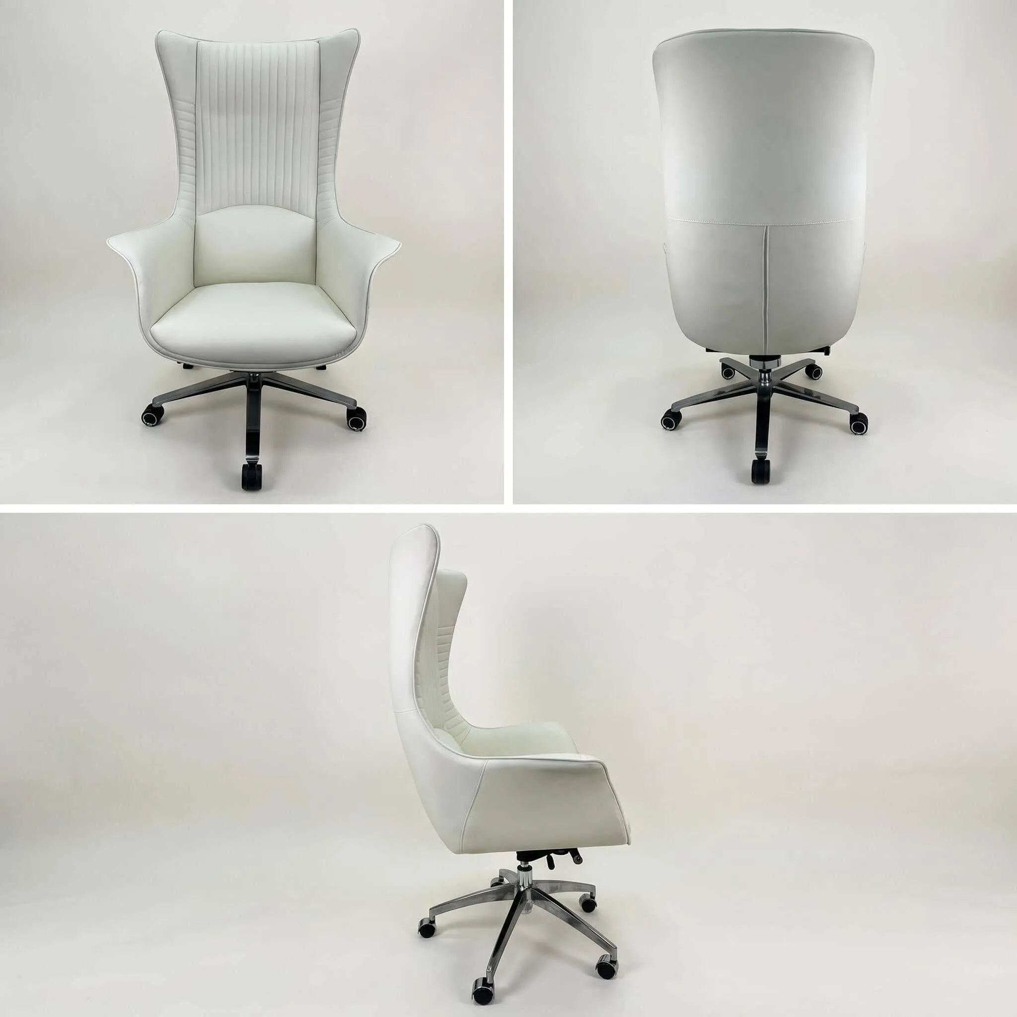 Grand High-Back Leather Office Chair with Ergonomic Support
