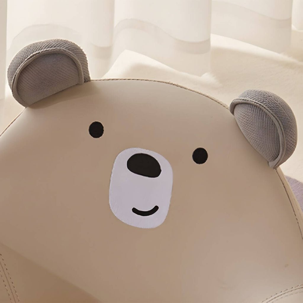 Grey Animal-Themed Club Chair for Kids - Soft Foam Upholstered Design