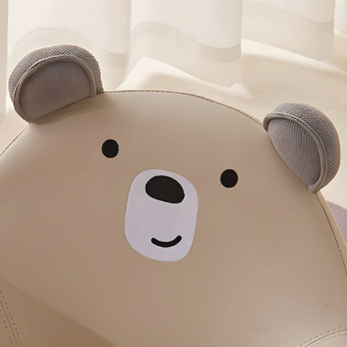 Grey Animal-Themed Club Chair for Kids - Soft Foam Upholstered Design