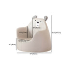 Grey Animal-Themed Club Chair for Kids - Soft Foam Upholstered Design Dimensions