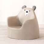 Grey Animal-Themed Club Chair for Kids - Soft Foam Upholstered Design Main Product Image