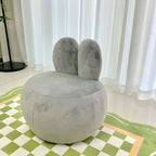 Grey Club Style Children's Sofa with Animal Pattern Design