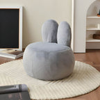 Grey Club Style Children's Sofa with Animal Pattern Design