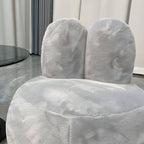 Grey Club Style Children's Sofa with Animal Pattern Design