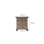 Grey Distressed Wood Traditional Drawer Storage Nightstand Dimensions