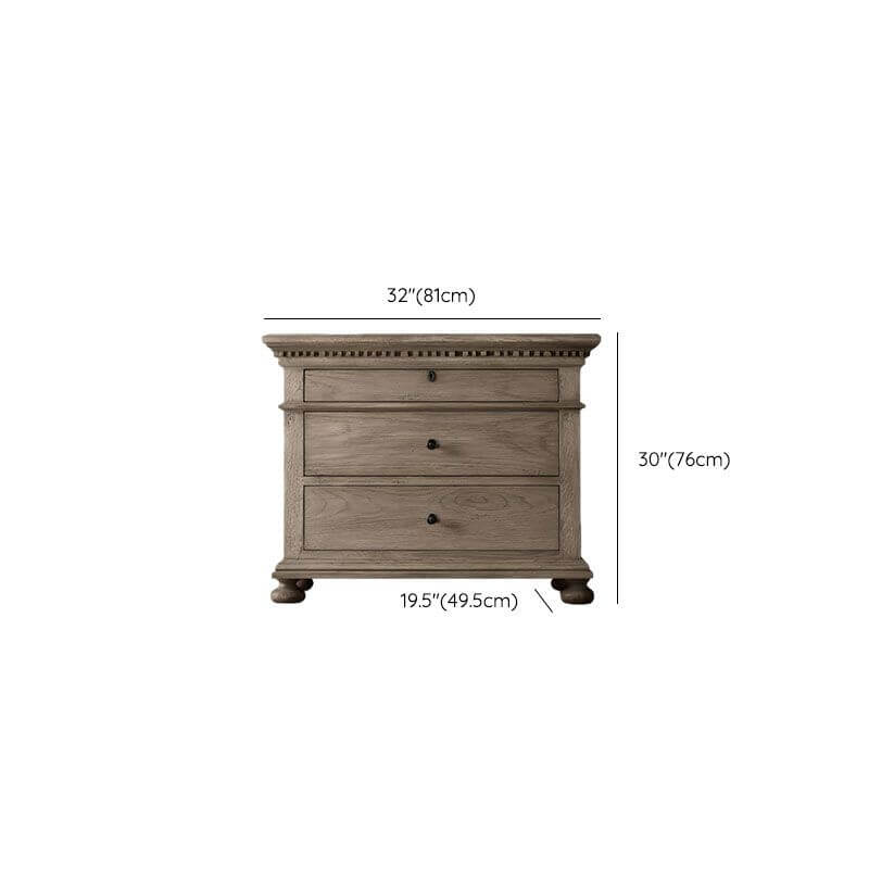 Grey Distressed Wood Traditional Drawer Storage Nightstand Dimensions