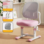 Grey Upholstered 1-Seater Sofa with Ottoman for Kids