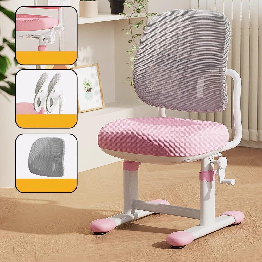 Grey Upholstered 1-Seater Sofa with Ottoman for Kids