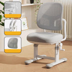 Grey Upholstered 1-Seater Sofa with Ottoman for Kids