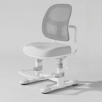 Grey Upholstered 1-Seater Sofa with Ottoman for Kids