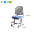 Grey Upholstered 1-Seater Sofa with Ottoman for Kids Dimensions