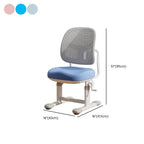 Grey Upholstered 1-Seater Sofa with Ottoman for Kids Dimensions